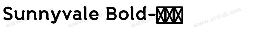Sunnyvale Bold字体转换